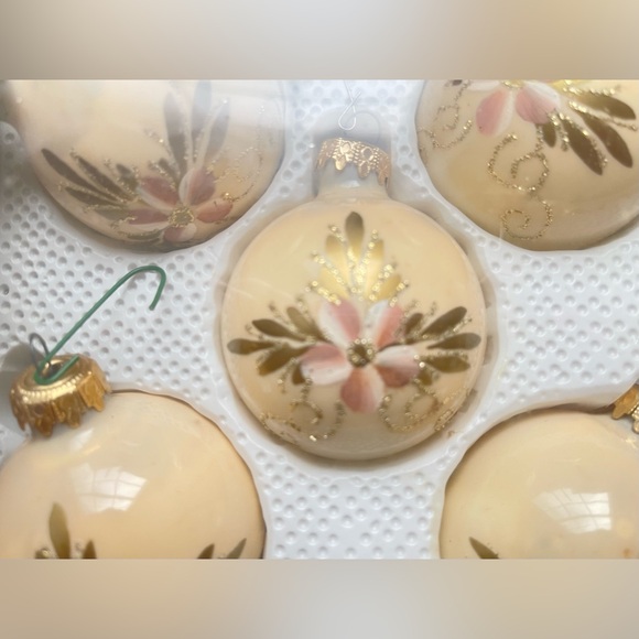 VNTG set 23 Kurt Adler Hand Crafted X-mas Tree Ornaments 13 Floral & 10 Candle - Picture 5 of 10